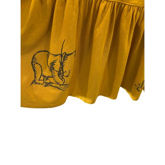 NWT Disney Parks Winnie The Pooh Drop Waist Dress Size 1X Mustard Yellow - Picture 9 of 10
